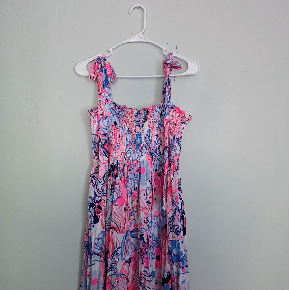 NWT Lily Pulitzer Rivera Midi Dress Prosecco Pink